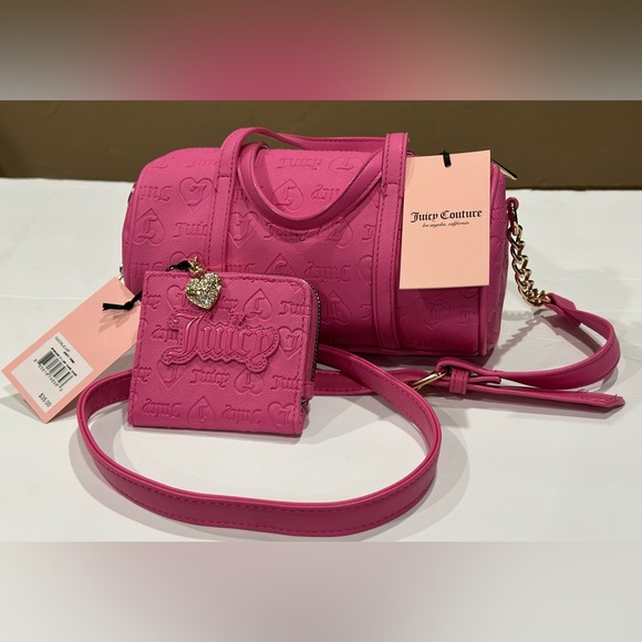 Juicy Couture - Juicy Pink Mini Barrel Bag with Card Case Wallet - Picture 5 of 9